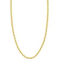 Olas d'Oro - 14K Yellow Gold Octagon Long Link Fancy Chain Necklace - 24'' 21.76g