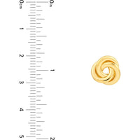 Olas d'Oro - 14K Yellow Gold Open Back Love Knot Stud Earrings - 1.20g Total Weight
