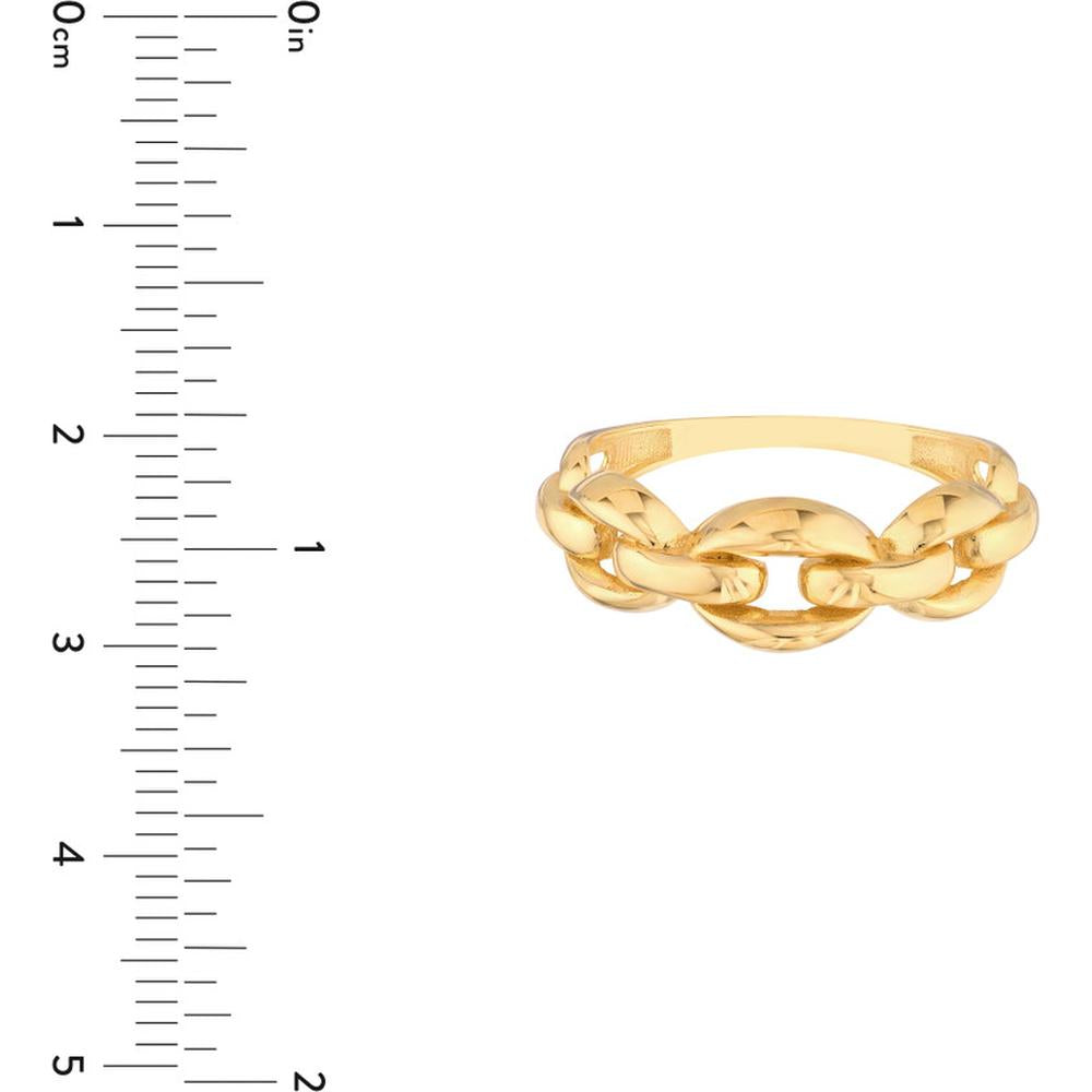 Olas d'Oro - 14K Yellow Gold Open Cable Ring - Size 6 - 2.30g