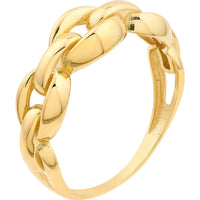 Olas d'Oro - 14K Yellow Gold Open Cable Ring - Sleek Modern Design - Size 7
