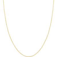 Olas d'Oro - 14K Yellow Gold Open Diamond-Cut Cable Chain Necklace 16" - 1.05mm, Lobster Clasp