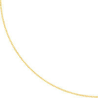 Olas d'Oro - 14K Yellow Gold Open Diamond-Cut Cable Chain Necklace 16" - 1.05mm, Lobster Clasp