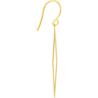 Olas d'Oro - 14K Yellow Gold Open Diamond-Shaped Dangle Earrings - 1.61g