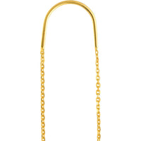 Olas d'Oro - 14K Yellow Gold Open Disc Threader Earrings