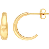 Olas d'Oro - 14K Yellow Gold Open Hoop Earrings  Lightweight and Polished Design for Everyday Elegance