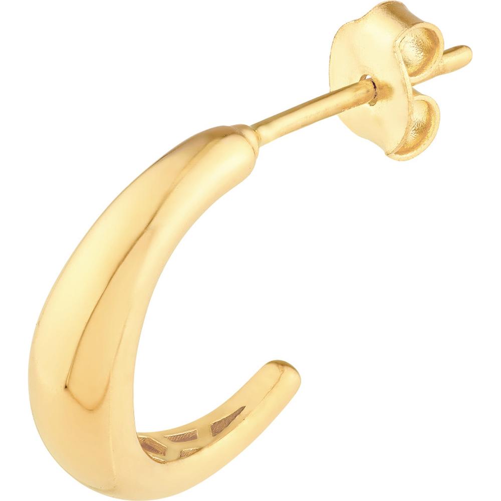 Olas d'Oro - 14K Yellow Gold Open Hoop Earrings  Lightweight and Polished Design for Everyday Elegance