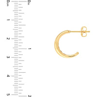 Olas d'Oro - 14K Yellow Gold Open Hoop Earrings  Lightweight and Polished Design for Everyday Elegance