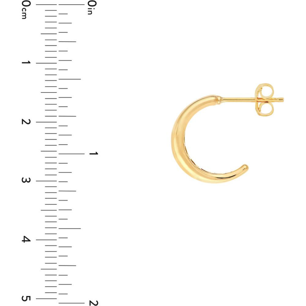 Olas d'Oro - 14K Yellow Gold Open Hoop Earrings  Lightweight and Polished Design for Everyday Elegance