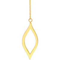 Olas d'Oro - 14K Yellow Gold Open Marquise Threader Earrings