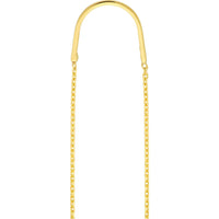 Olas d'Oro - 14K Yellow Gold Open Marquise Threader Earrings