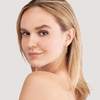 Olas d'Oro - 14K Yellow Gold Open Paper Clip Hoop Earrings - 1.25g Total Weight
