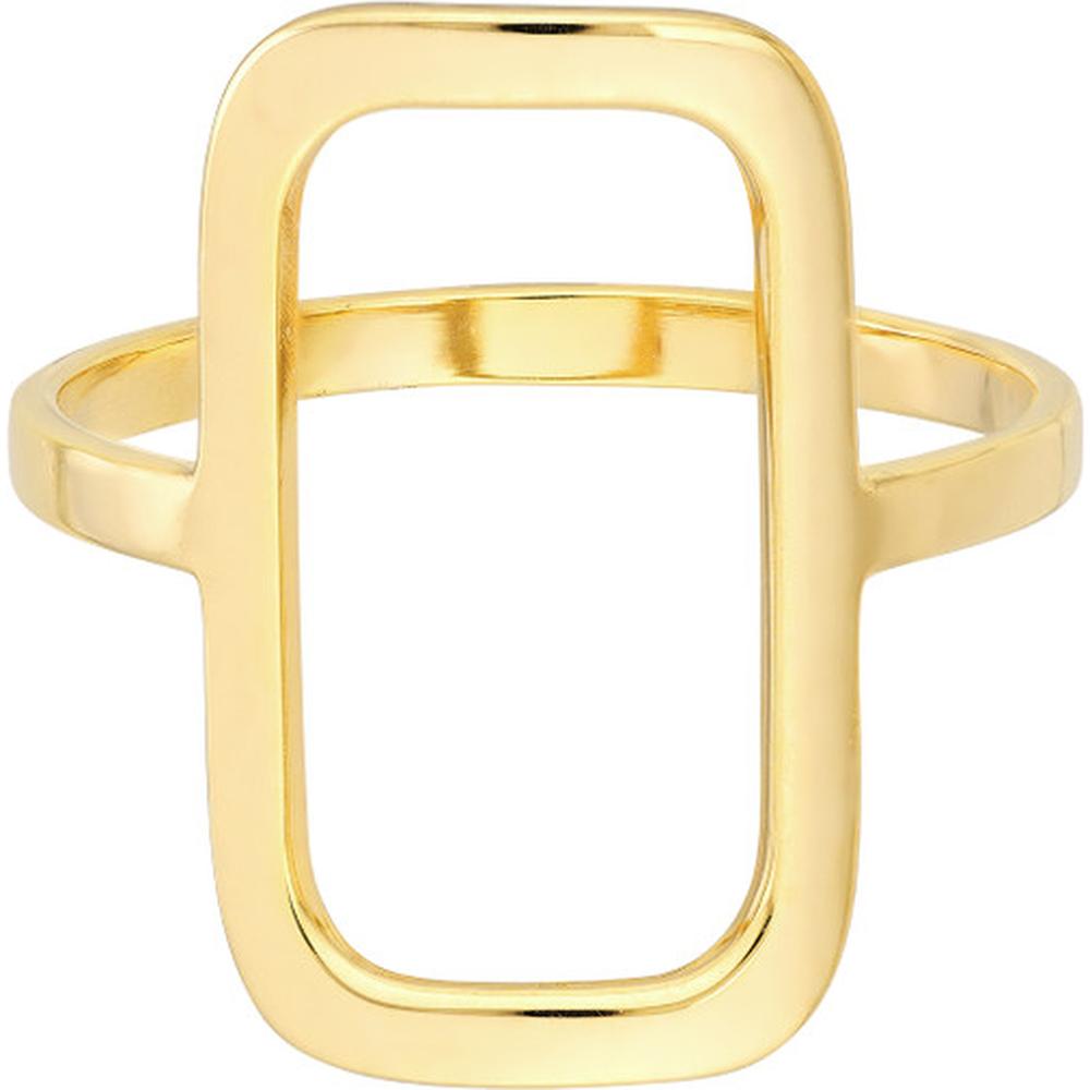 Olas d'Oro - 14K Yellow Gold Open Paper Clip Link Ring  Size 6