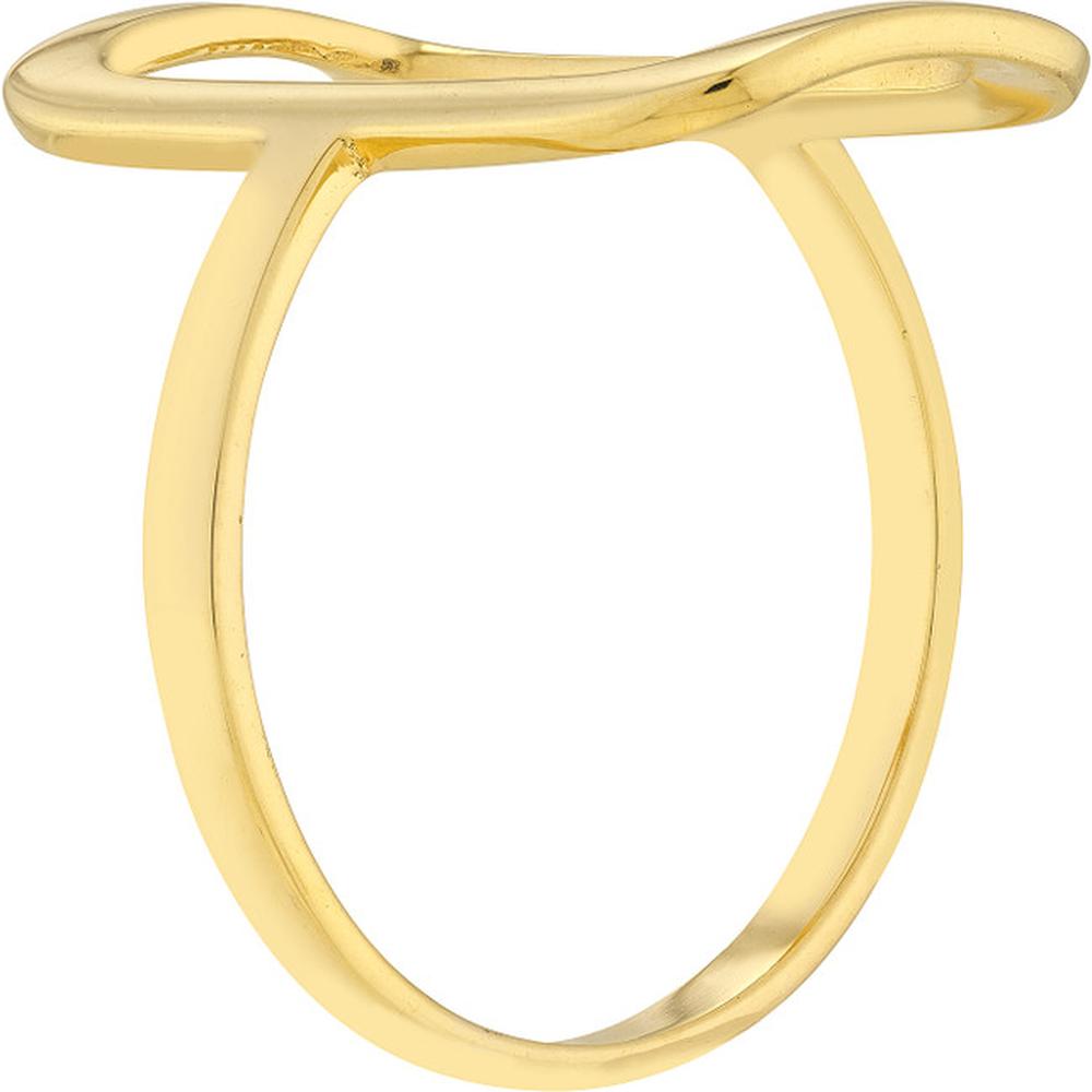 Olas d'Oro - 14K Yellow Gold Open Paper Clip Link Ring  Size 6