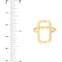Olas d'Oro - 14K Yellow Gold Open Paper Clip Link Ring  Size 6