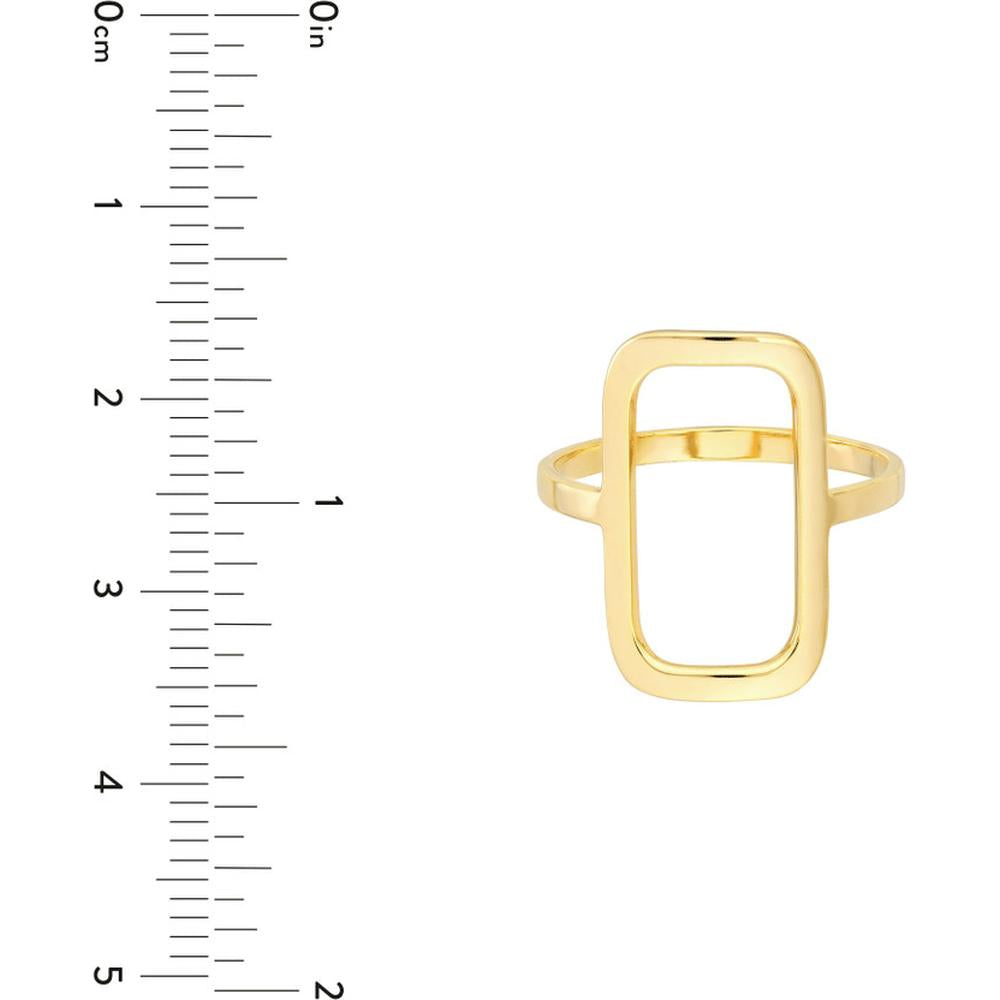 Olas d'Oro - 14K Yellow Gold Open Paper Clip Link Ring  Size 6