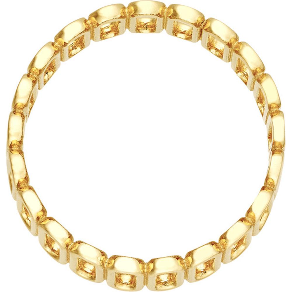 Olas d'Oro - 14K Yellow Gold Open Paper Clip Side by Side Ring - Size 7