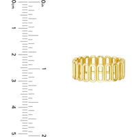 Olas d'Oro - 14K Yellow Gold Open Paper Clip Side by Side Ring - Size 7