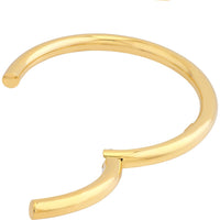 Olas d'Oro - 14K Yellow Gold Open Polished 5mm Bangle with Hinge Closure - 10g
