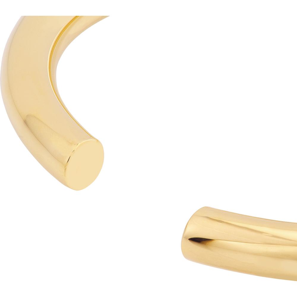 Olas d'Oro - 14K Yellow Gold Open Polished Bangle Bracelet - Elegant Luxury Statement Piece