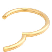 Olas d'Oro - 14K Yellow Gold Open Polished Bangle Bracelet - Elegant Luxury Statement Piece
