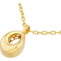 Olas d'Oro - 14K Yellow Gold Open Teardrop Oval Charm with Jump Ring - 1.60g
