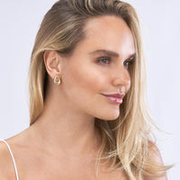 Olas d'Oro - 14K Yellow Gold Open Teardrop Stud Earrings  Lightweight Luxury Design