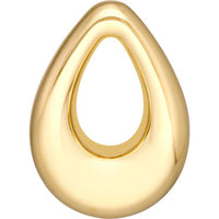 Olas d'Oro - 14K Yellow Gold Open Teardrop Stud Earrings  Lightweight Luxury Design