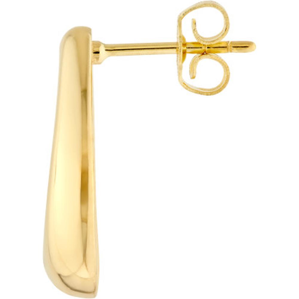 Olas d'Oro - 14K Yellow Gold Open Teardrop Stud Earrings  Lightweight Luxury Design