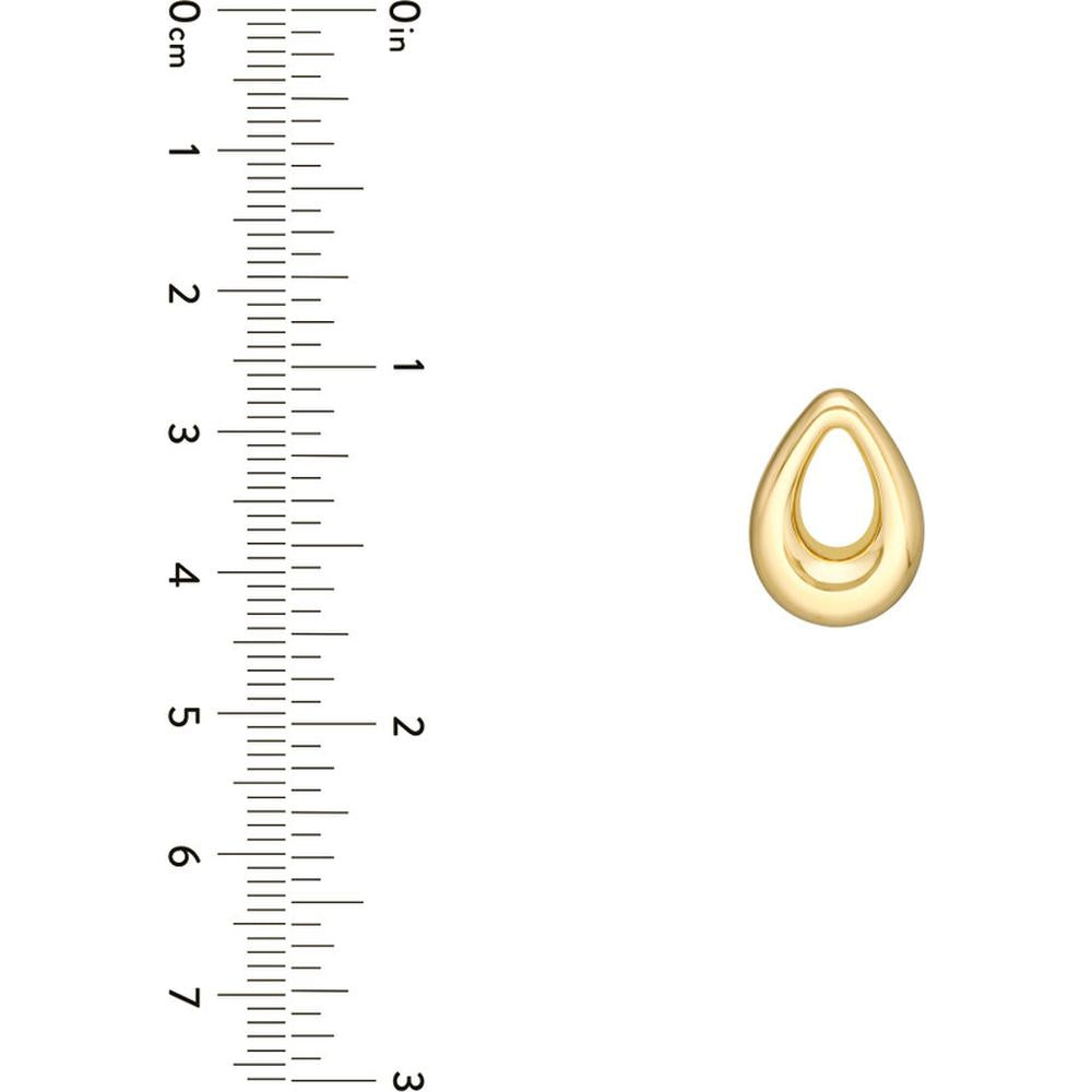 Olas d'Oro - 14K Yellow Gold Open Teardrop Stud Earrings  Lightweight Luxury Design