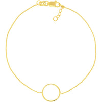 Olas d'Oro - 14K Yellow Gold Open Wire Circle Adjustable Bracelet