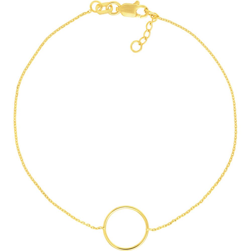 Olas d'Oro - 14K Yellow Gold Open Wire Circle Adjustable Bracelet