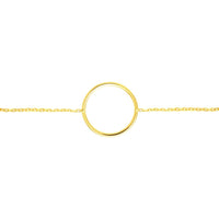 Olas d'Oro - 14K Yellow Gold Open Wire Circle Adjustable Bracelet