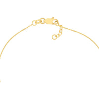 Olas d'Oro - 14K Yellow Gold Open Wire Heart Adjustable Bracelet - 1.15g