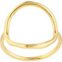 Olas d'Oro - 14K Yellow Gold Organic Open Circle Ring - Size 7 - 1.76g