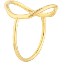 Olas d'Oro - 14K Yellow Gold Organic Open Circle Ring - Size 7 - 1.76g