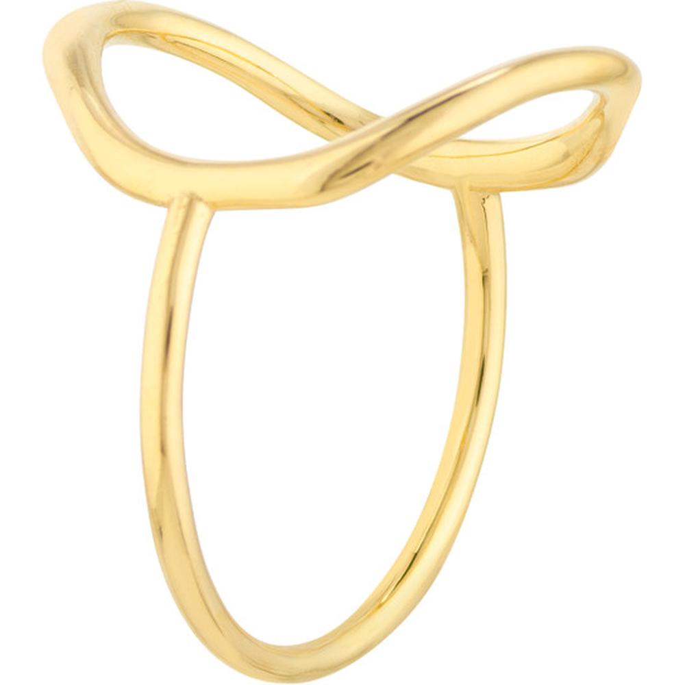 Olas d'Oro - 14K Yellow Gold Organic Open Circle Ring - Size 7 - 1.76g