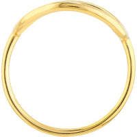 Olas d'Oro - 14K Yellow Gold Organic Open Circle Ring - Size 7 - 1.76g