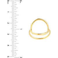 Olas d'Oro - 14K Yellow Gold Organic Open Circle Ring - Size 7 - 1.76g