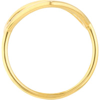 Olas d'Oro - 14K Yellow Gold Organic Open Heart Ring - Size 8