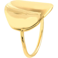 Olas d'Oro - 14K Yellow Gold Organic Shape Round Ring - Size 8