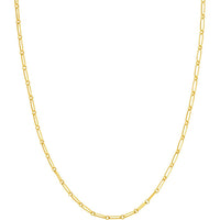 Olas d'Oro - 14K Yellow Gold Oval and Round Open Link Chain Necklace - 18" - 5.9g