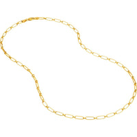 Olas d'Oro - 14K Yellow Gold Oval and Round Open Link Chain Necklace - 18" - 5.9g