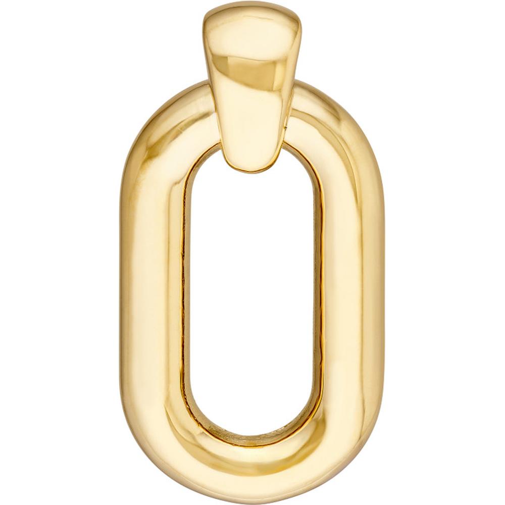 Olas d'Oro - 14K Yellow Gold Oval Door Knocker Hoop Earrings - 3.86g Total Weight