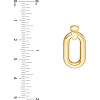 Olas d'Oro - 14K Yellow Gold Oval Door Knocker Hoop Earrings - 3.86g Total Weight