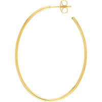 Olas d'Oro - 14K Yellow Gold Oval Hoop Earrings - 41.50mm x 31.50mm, Post & Nut Closure