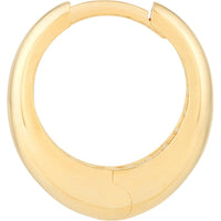 Olas d'Oro - 14K Yellow Gold Oval Huggie Earrings  2.30g Total Weight
