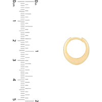 Olas d'Oro - 14K Yellow Gold Oval Huggie Earrings  2.30g Total Weight