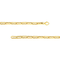 Olas d'Oro - 14K Yellow Gold Oval Pinched Link Bracelet with Lobster Clasp - 7.50 inches, 11.79g