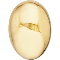 Olas d'Oro - 14K Yellow Gold Oval Polished Button Omega Earrings