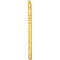 Olas d'Oro - 14K Yellow Gold Oval Rope Twist Hoop Earrings  2.40g Total Weight